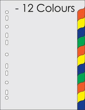 Pp Index Divider 12 Colour Tabs
