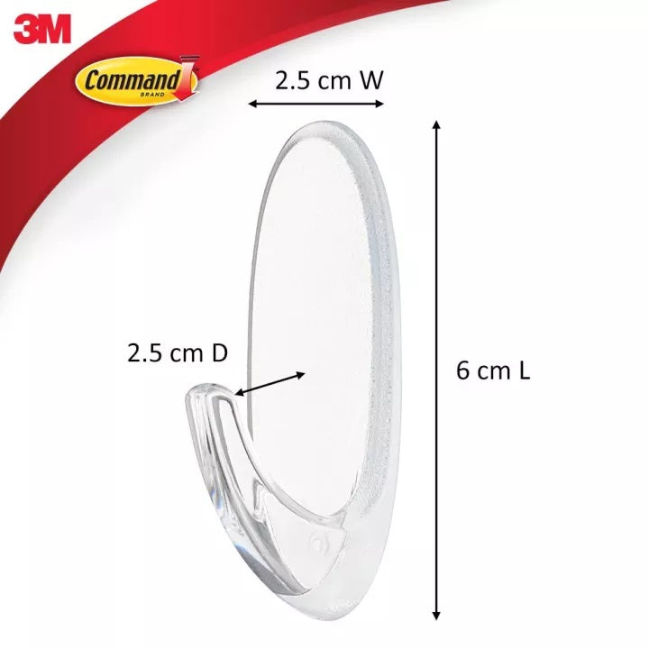 Command™ Clear Medium Hooks With Clear Strips Value Pack 17091clr-vp 