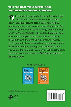Skill Builder Sudoku: Medium To Hard