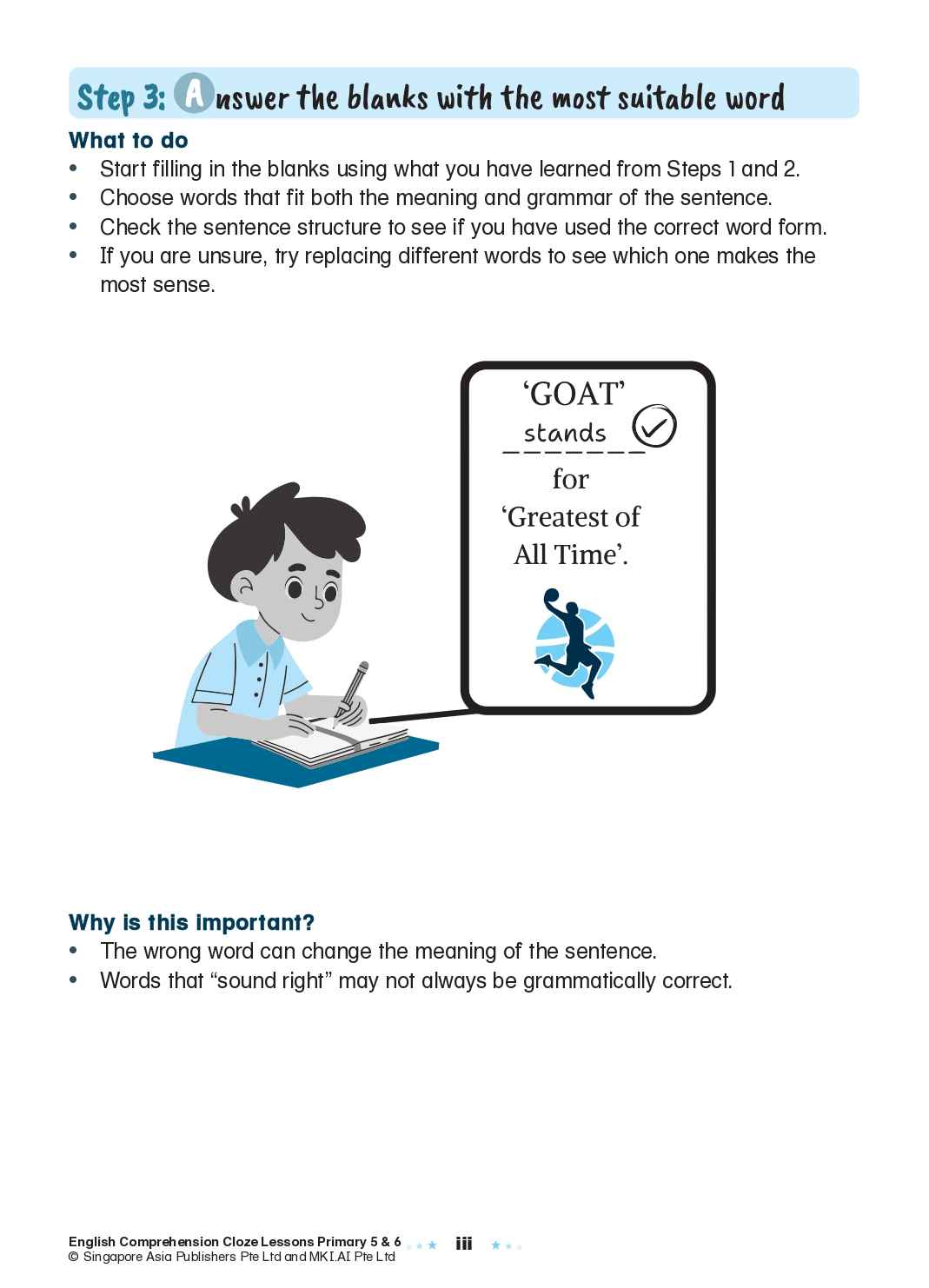  English Comprehension Cloze Lessons Primary 5 and 6