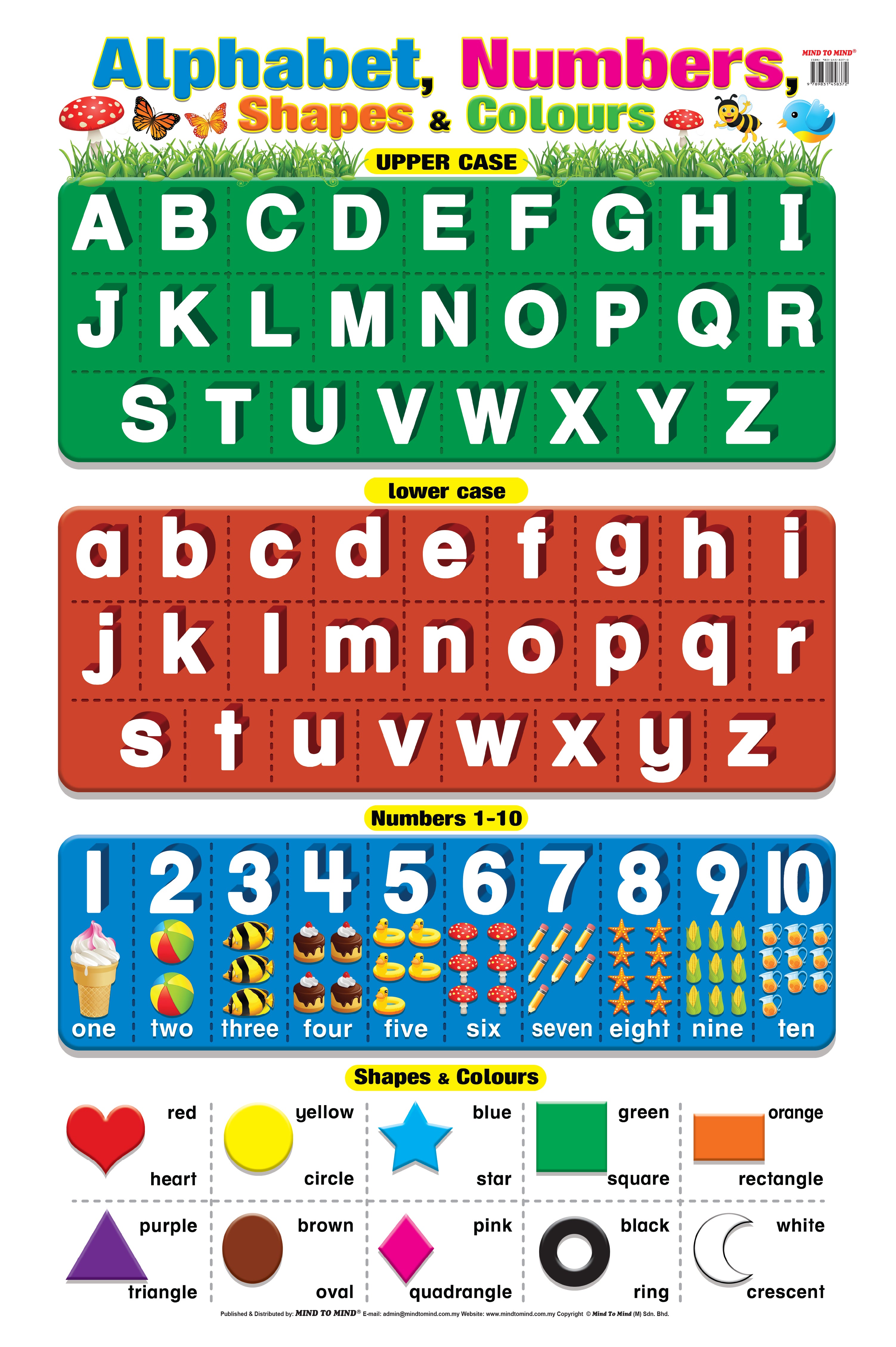 ALPHABET, NUMBERS, SHAPES & COLOURS