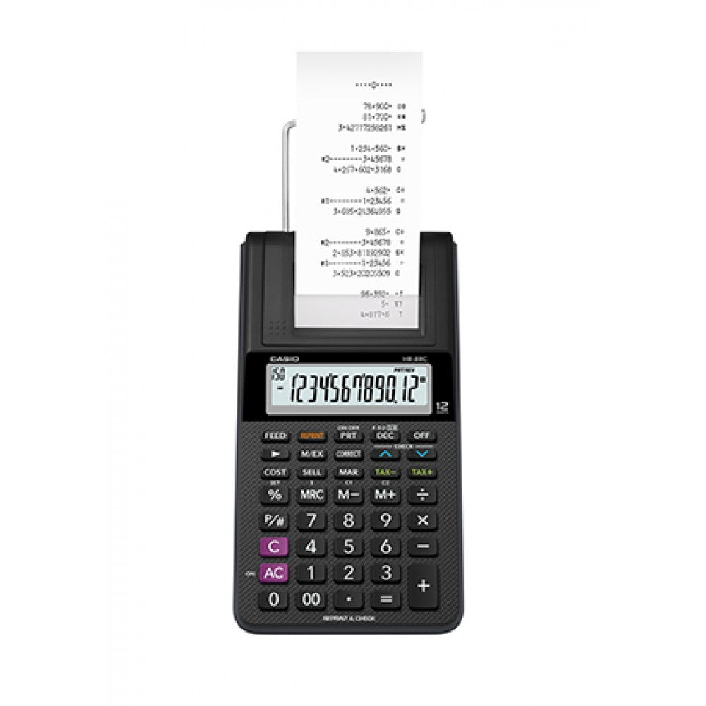 Casio PRINTING Calculator HR-8RC-BK, BLACK