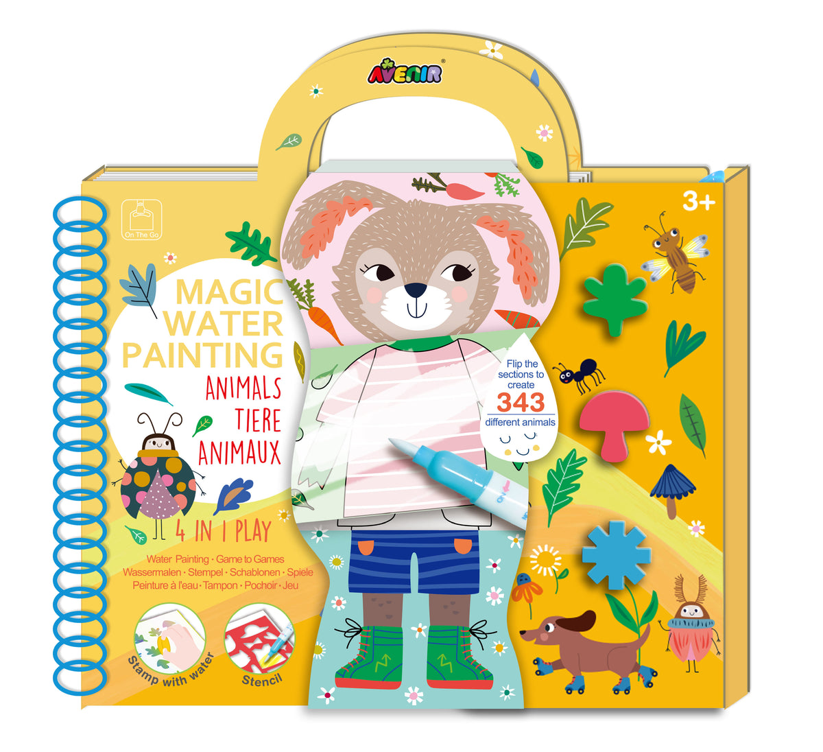 Avenir Magic Water Painting Animals 4in1