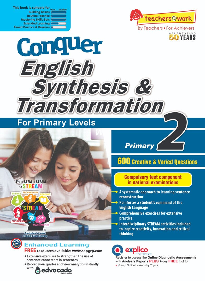 Primary 2 Conquer English Synthesis & Transformation Workbook 2 - 6th Edition