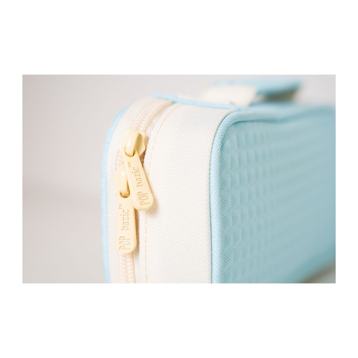 Pop Bazic Single Zip Pencil Bag (Blue) - PB-820RN-Blue