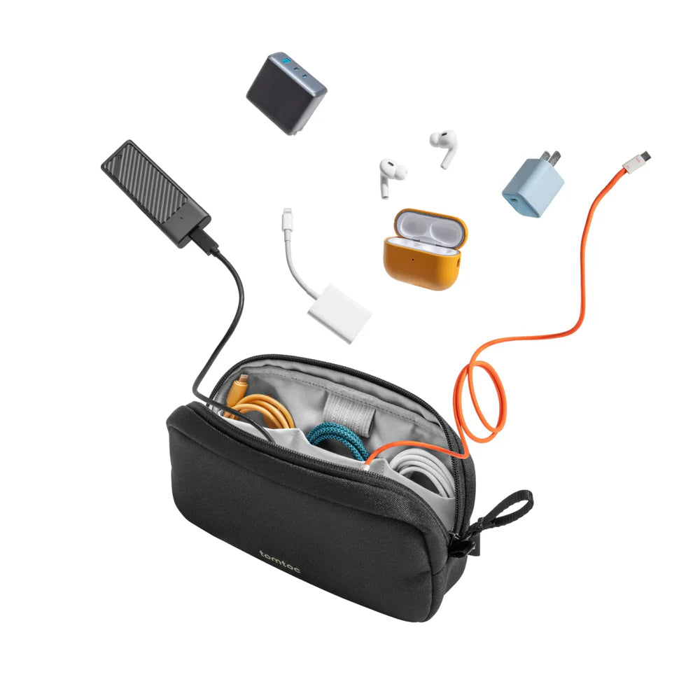 TOMTOC Light T12 Electronic Accessories Pouch 1L - Black