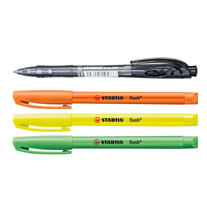 Stabilo Flash Highlighters With Ballpoint Pen