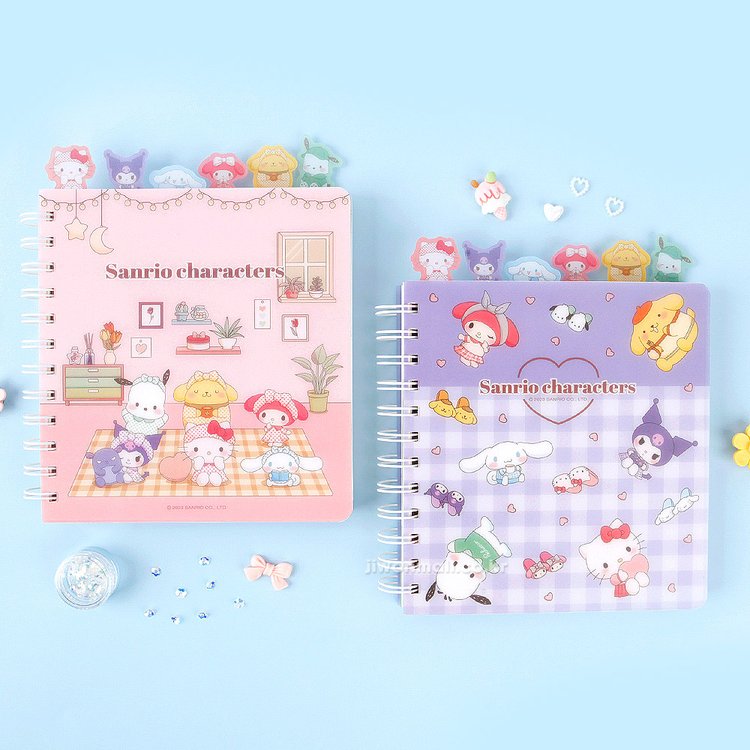 SANRIO CHARACTER PP COVER SPIRAL INDEX NOTEBOOK