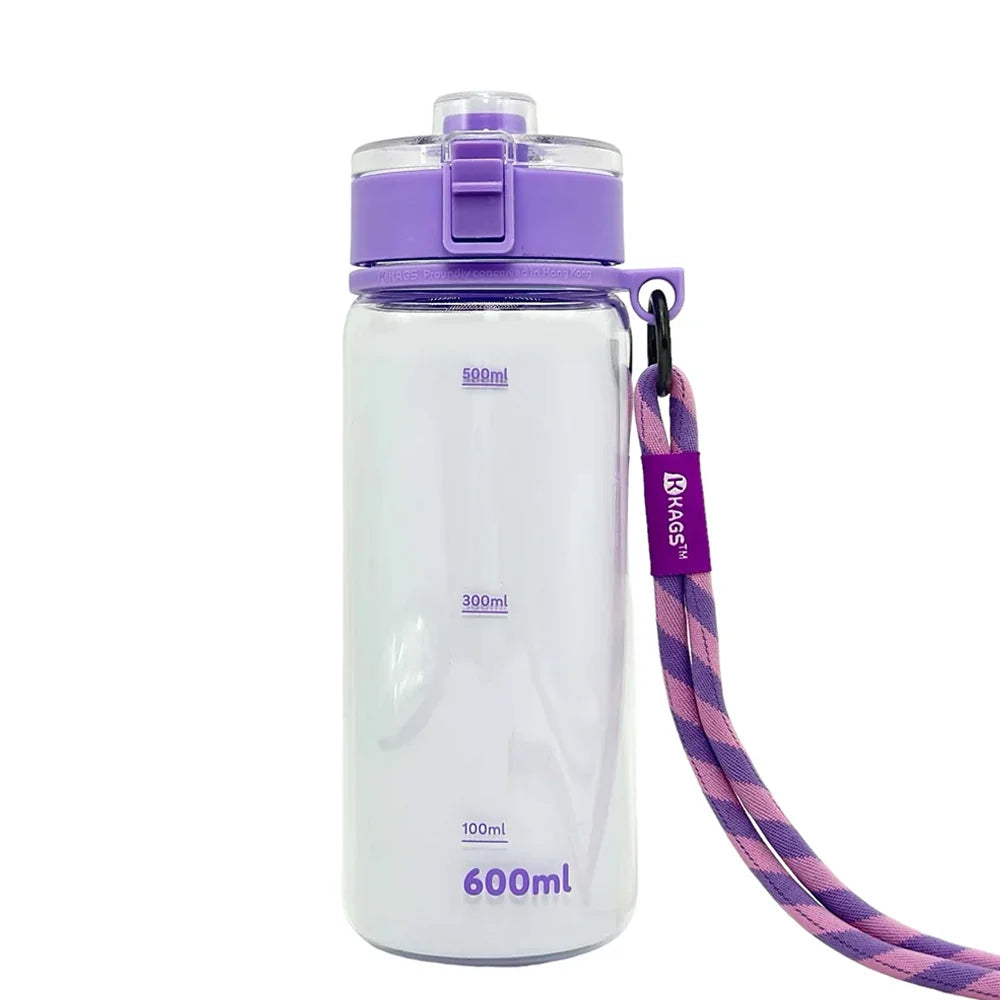 KAGS AQUARECHARGE SERIES TRITAN 600ML WATER BOTTLE LAVENDER