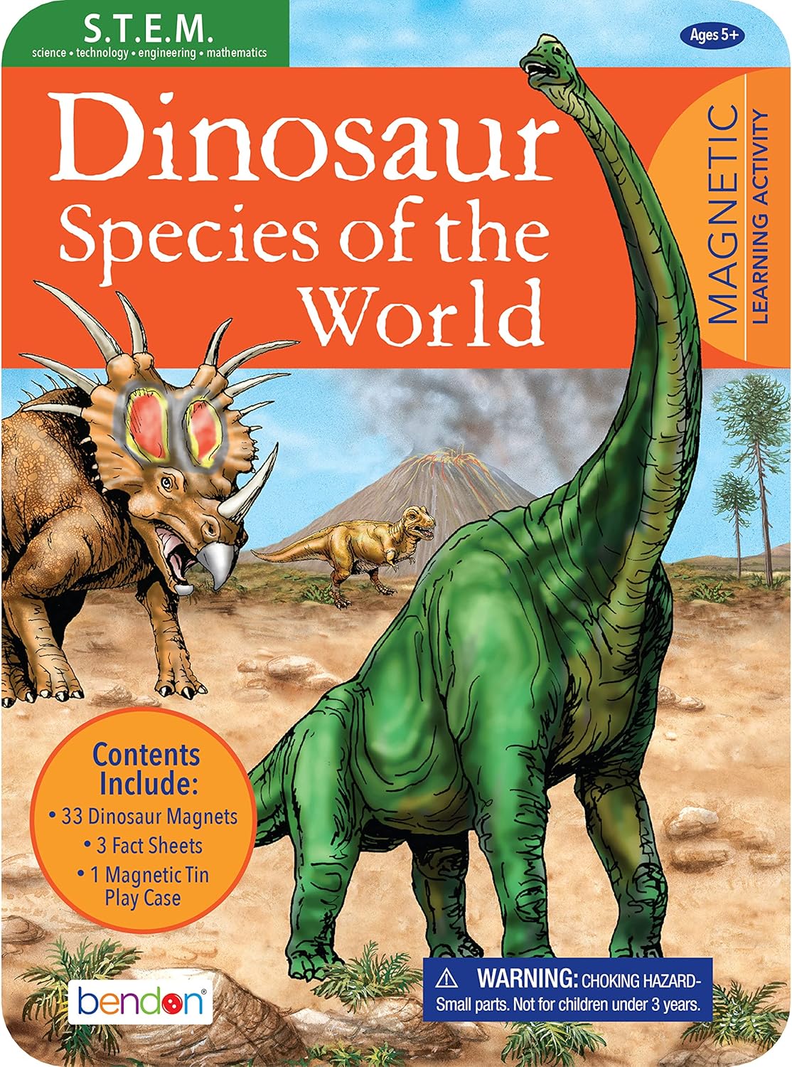 BENDON DINOSAUR SPECIES OF THE WORLD MAGNETIC LEARNING ACTIVITY