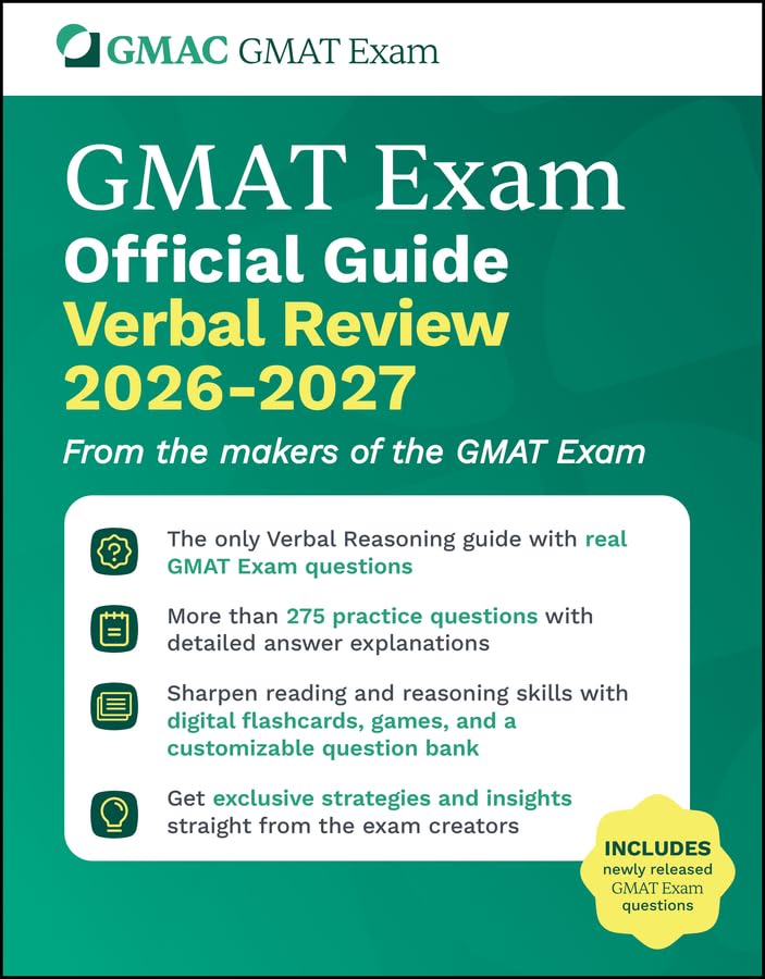 GMAT Official Guide Verbal Review 2026-2027 (Paperback)