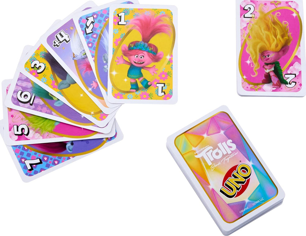 MATTEL UNO TROLLS 3 BAND TOGETHER CARD GAME