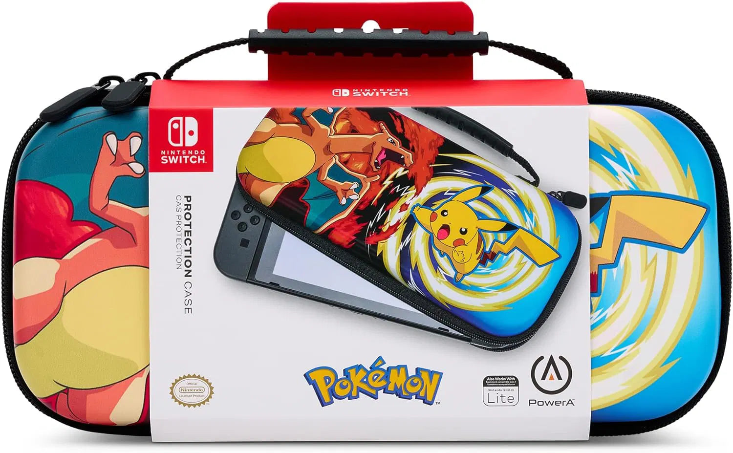 PowerA Protection Case for Nintendo Switch - OLED Model, Nintendo Switch or Switch Nintendo Lite - Pokémon: Charizard vs. Pikachu Vortex (Officially Licensed)