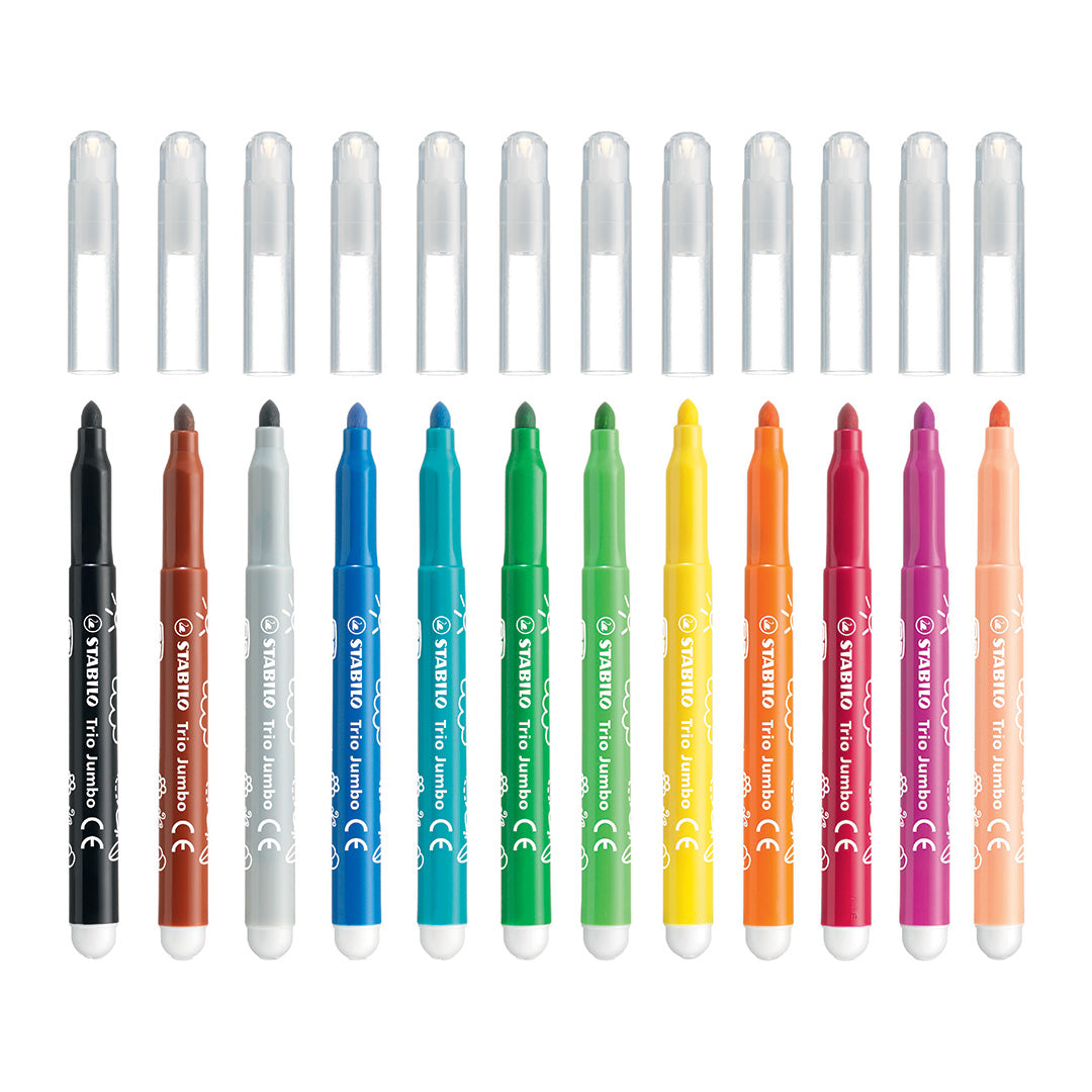 STABILO TRIO JUMBO FIBRE-TIP PEN 380/12 