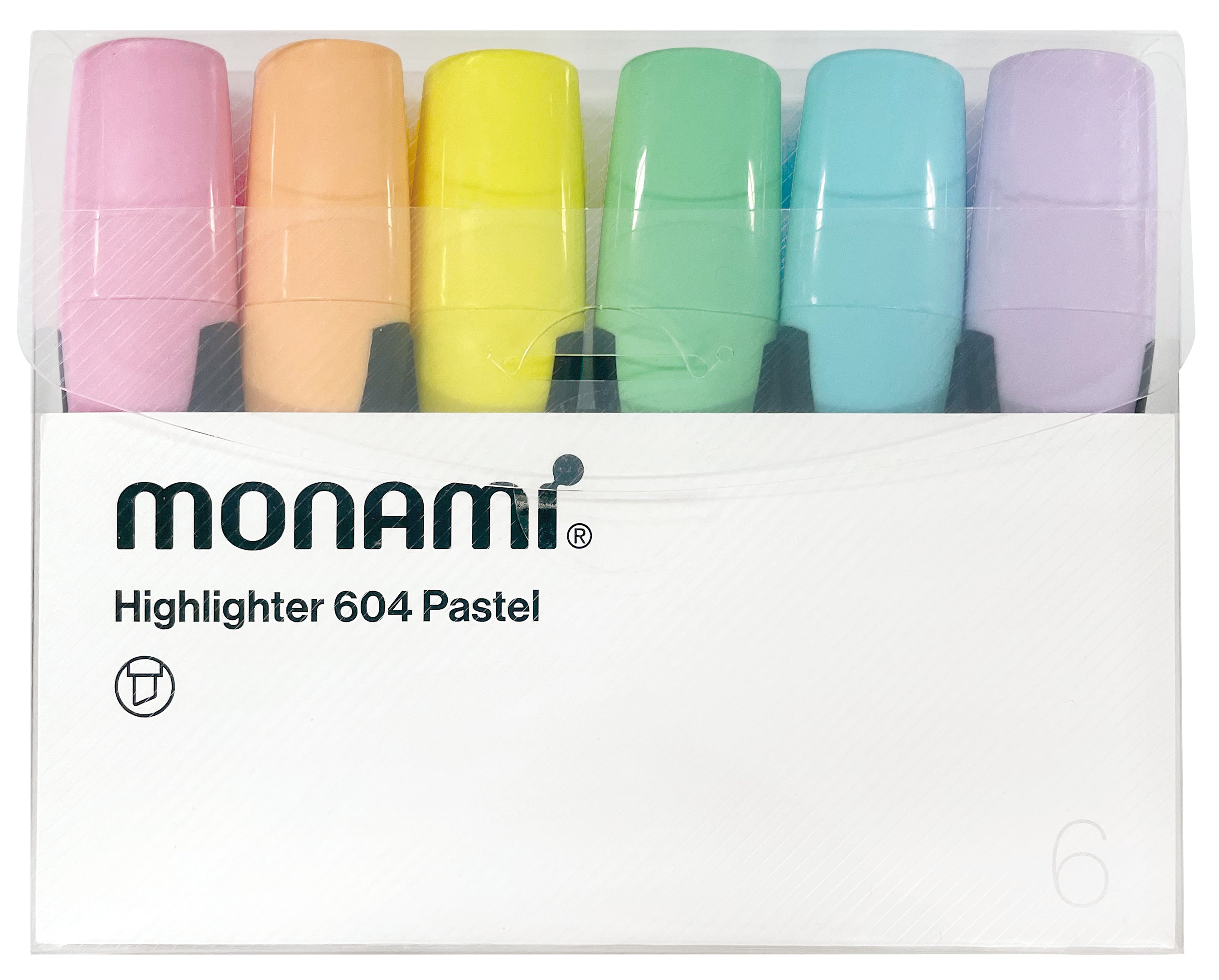 MONAMI HI-LIGHTER 604 PASTEL 6COL