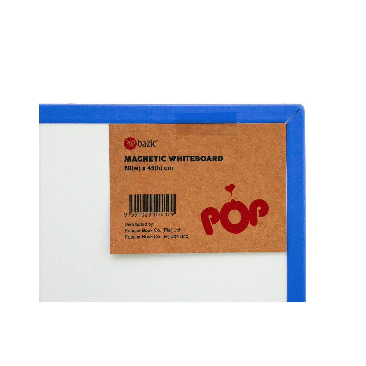 POP BAZIC Magnetic Whiteboard Set 60cm X 45cm