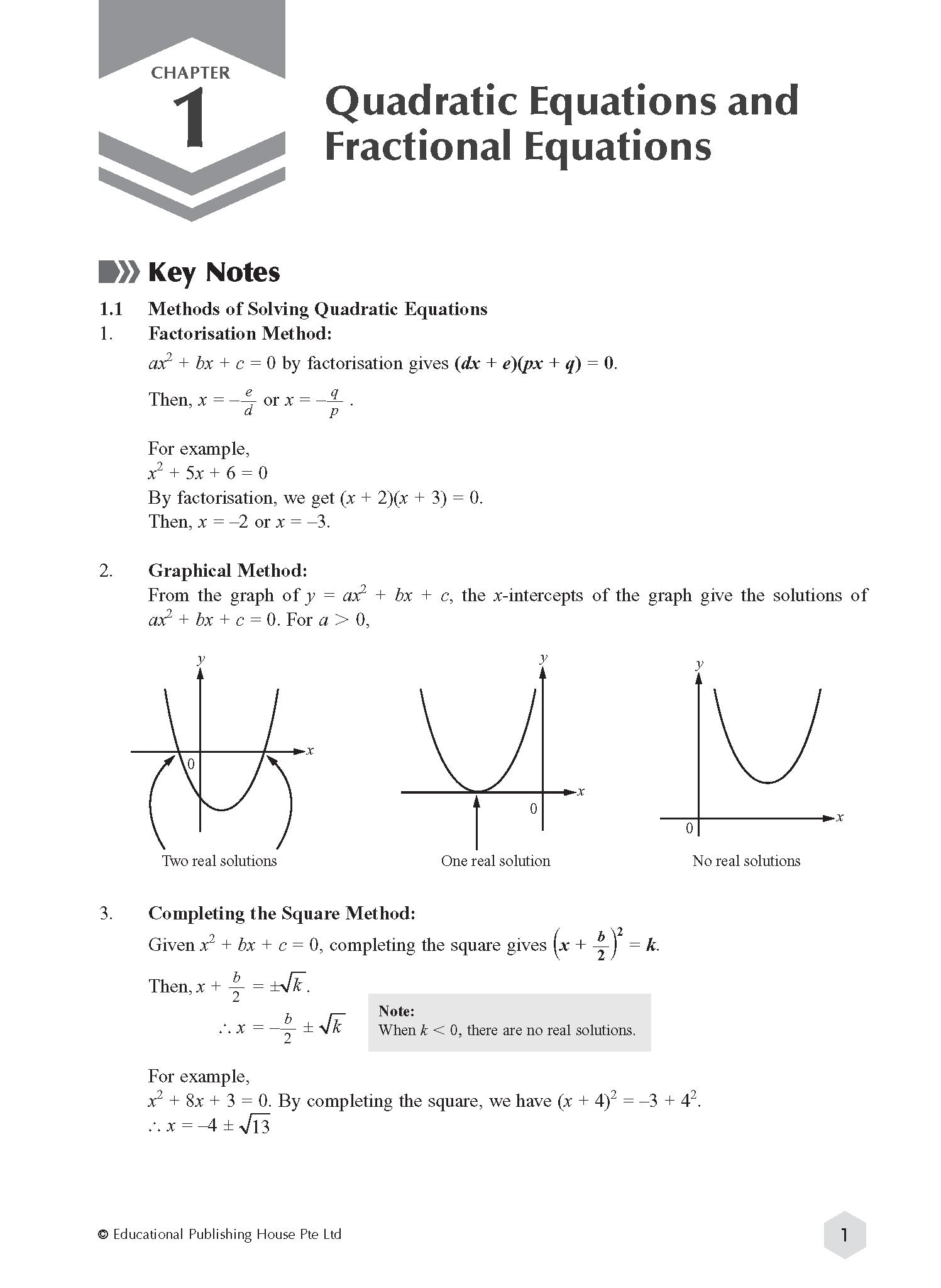 Secondary 3/4 (G3/Express) Mathematics Topical Tests