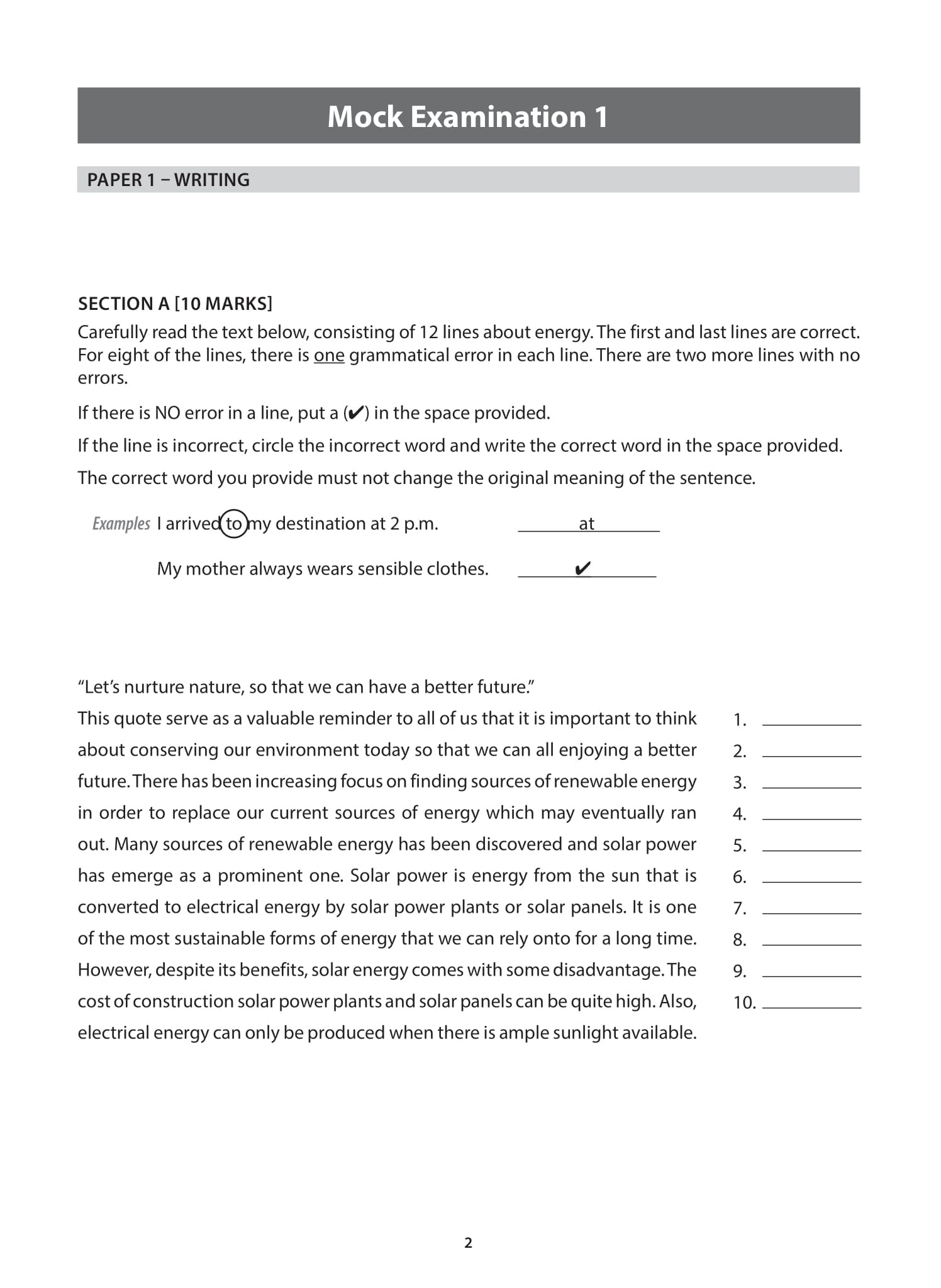 O-Level: Ace Your O-Level English Mock Examination Papers 1 & 2