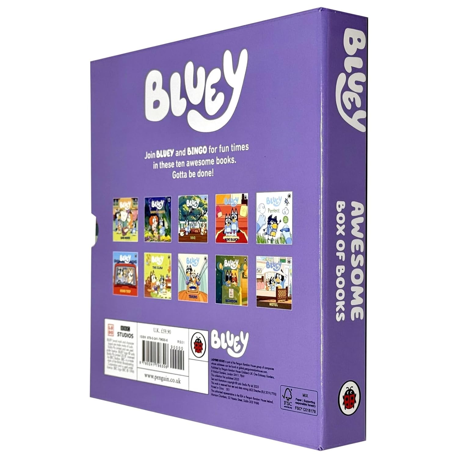 Bluey: Awesome Box of Books 10 Books Box Set (Paperback)