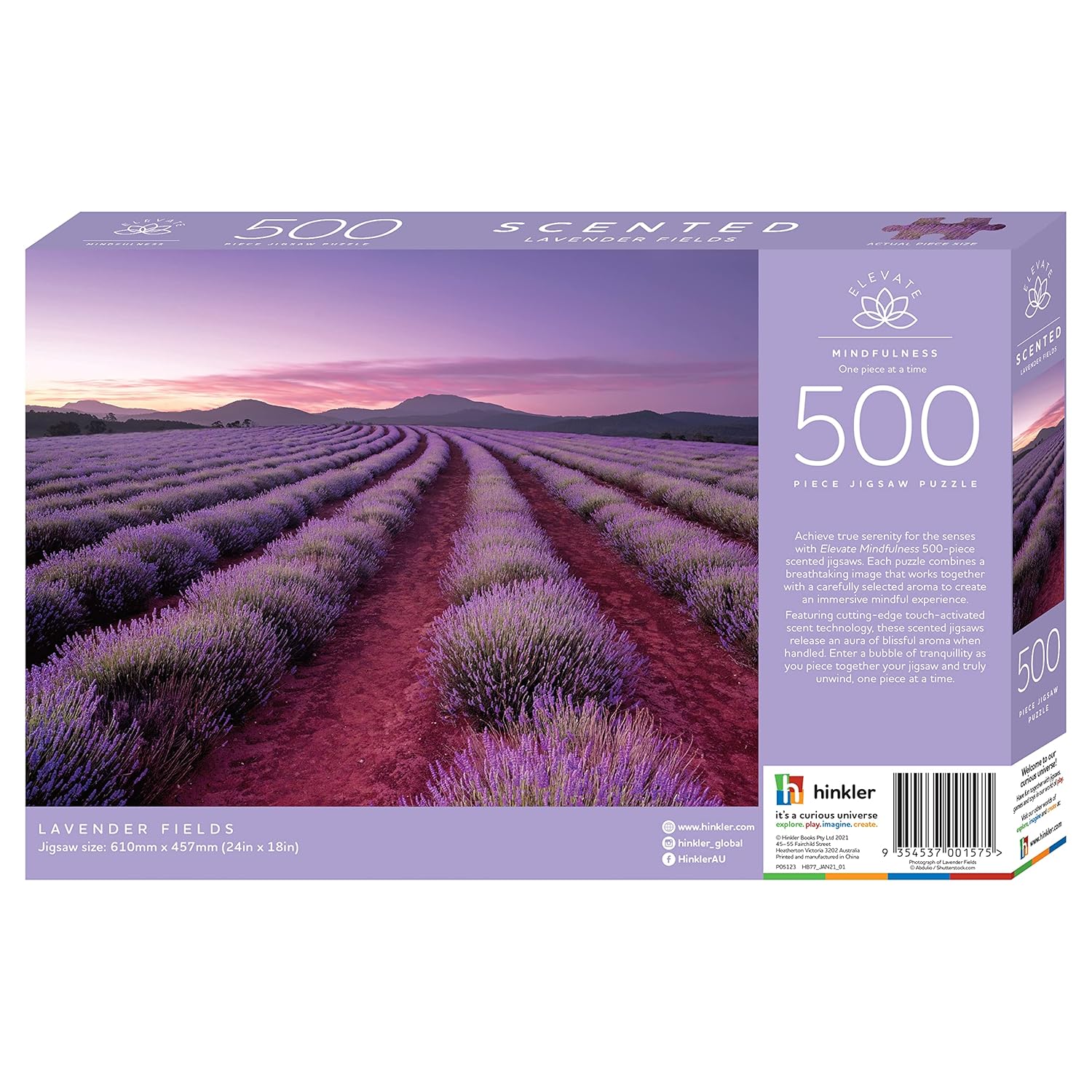 HINKLER ELEVATE SCENTED 500 PIECE JIGSAW: LAVENDER FIELDS