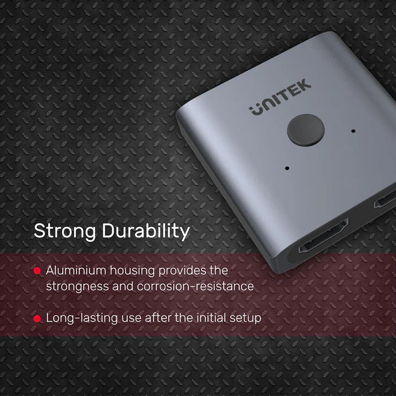 Unitek V1127A 4K HDMI 2.0 Switch 2-To-1 Bi-Directional
