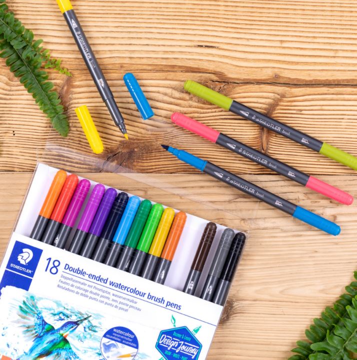 STAEDTLER DOUB-ENDED WATERCOLOR BRUSH 18COL