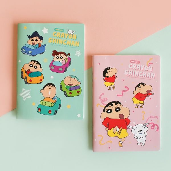 CRAYON SHIN-CHAN A5 LINED NOTEBOOK - MINT