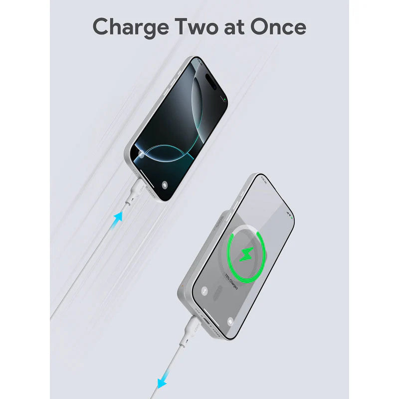 Aukey PB-MS03 5000mAh Magnetic Wireless Charging Power Bank - White