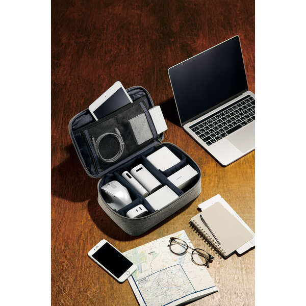 BMA-GP15 Elecom Gadget Pouch Carrying Type Grey