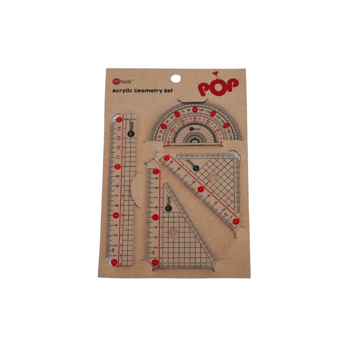 Pop Bazic Acrylic Ruler Set - Pb126201