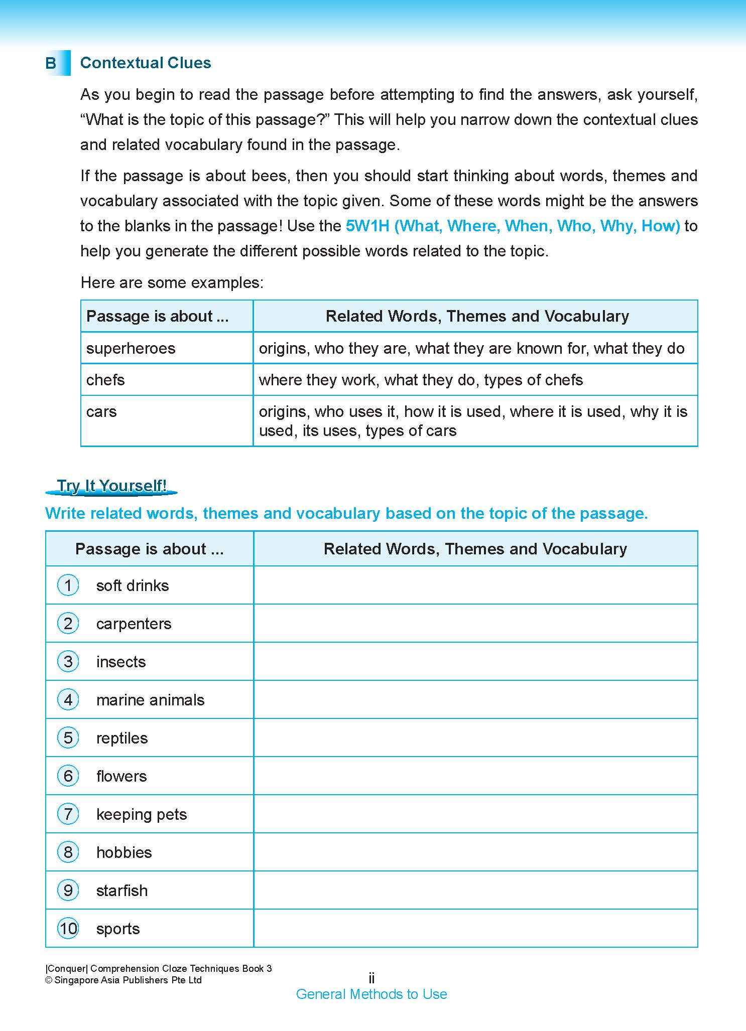 Conquer Comprehension Cloze Techniques Book 3