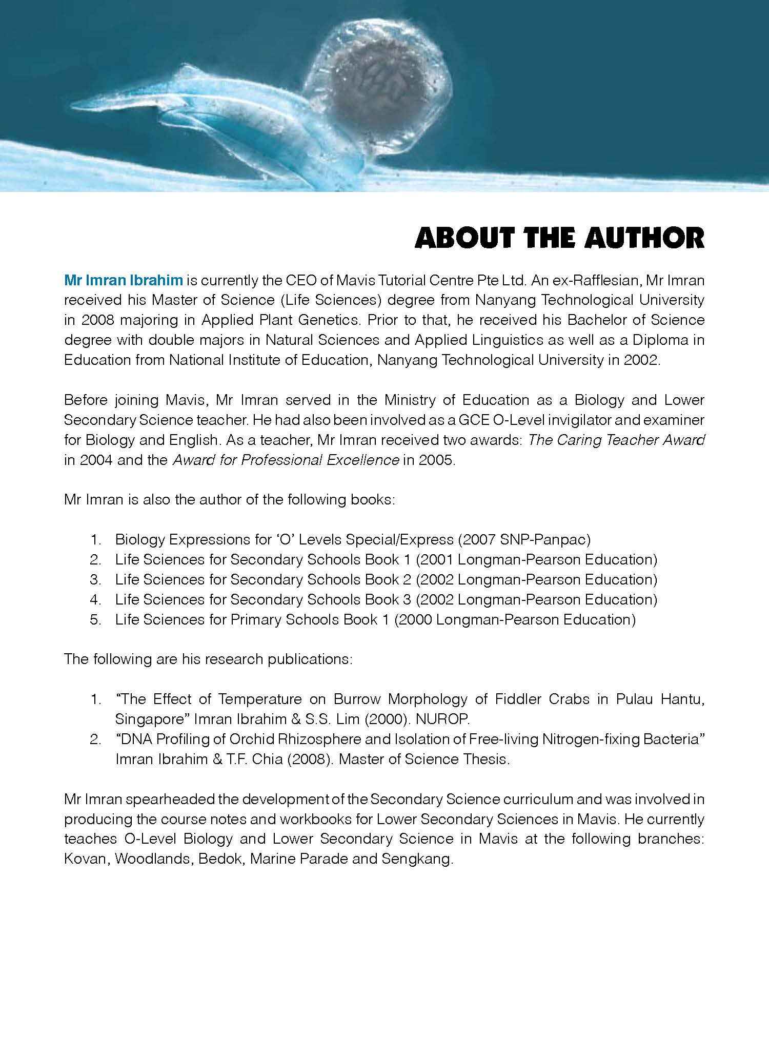 Integrated Science Biology Lower Secondary Levels