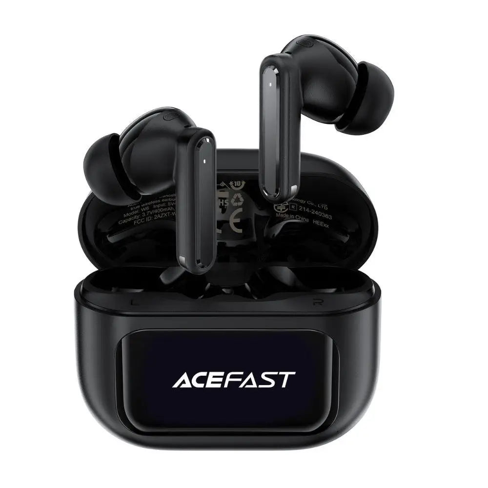 Acefast W6 Smart Screen Active Noise Cancelling True Wireless Earbuds - Black