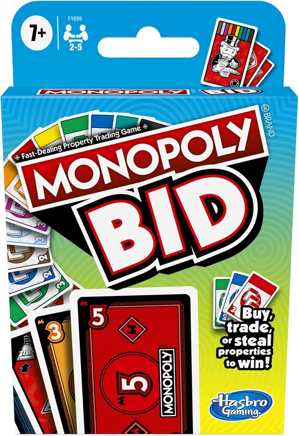 HASBRO MONOPOLY BID CARD GAME