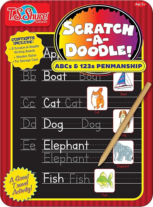 BENDON SCATCH A DOODLE ABC & 123
