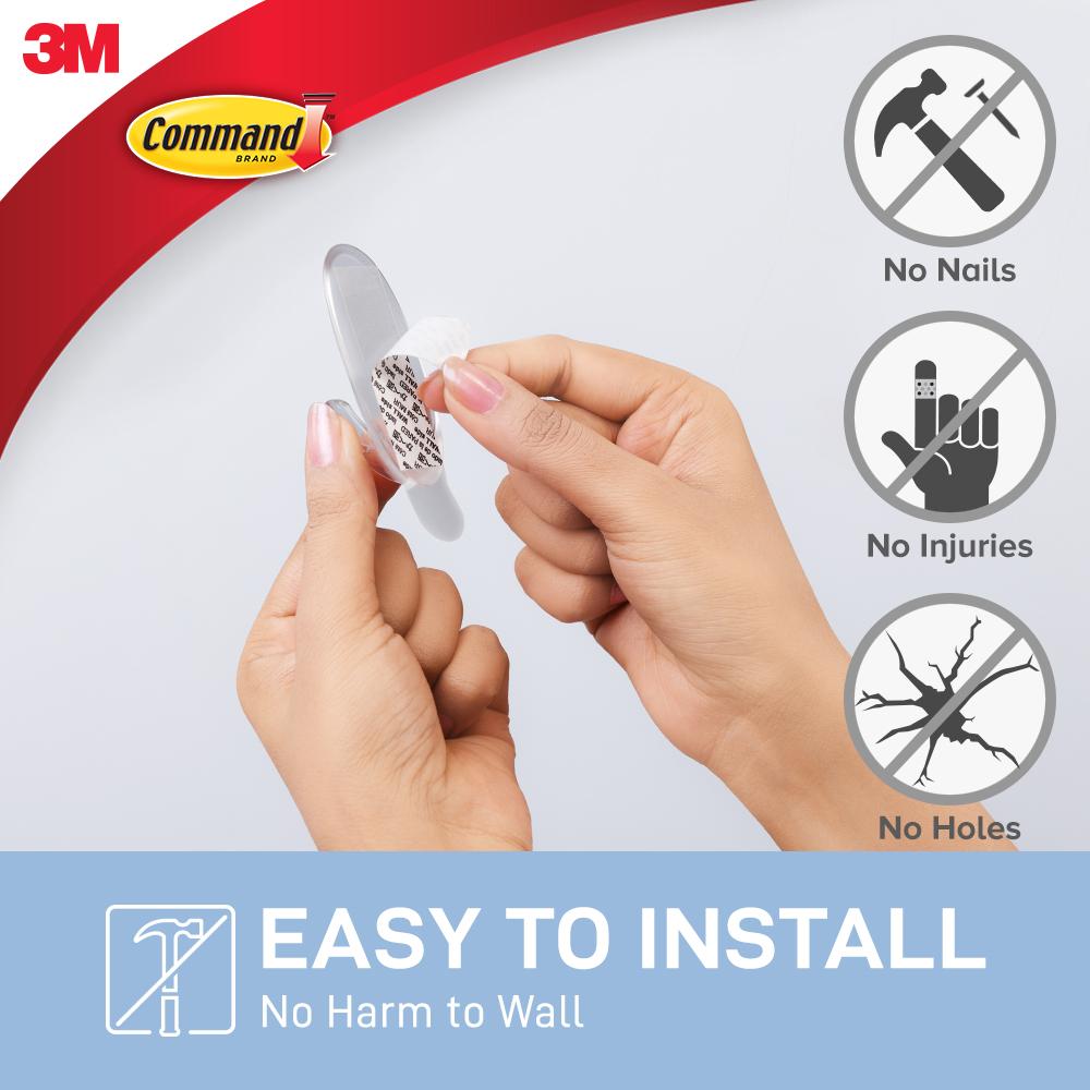 Command™ Clear Medium Hooks With Clear Strips Value Pack 17091clr-vp 