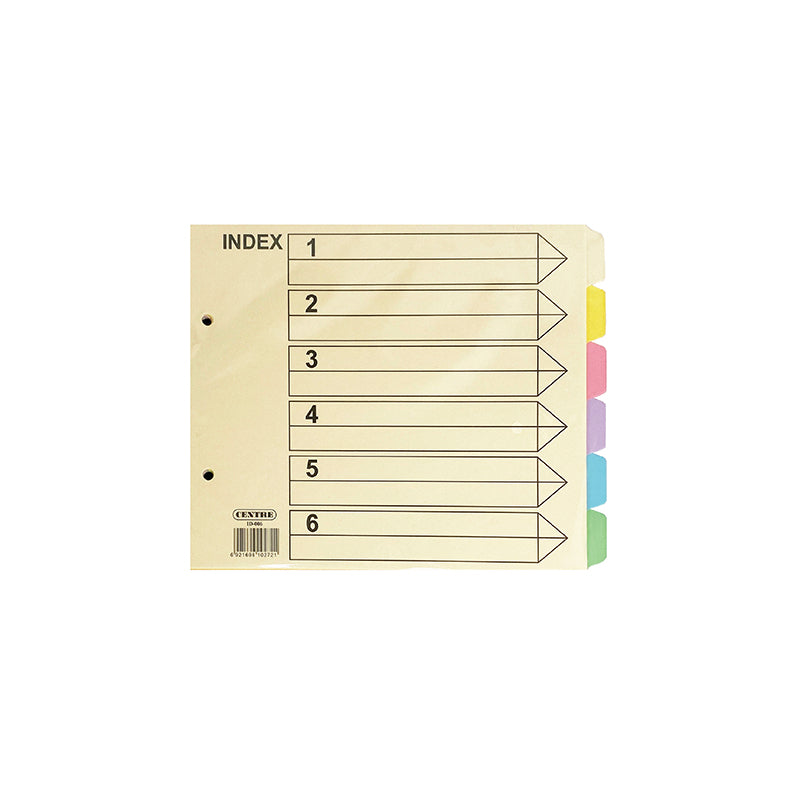 Centre 6-colour Paper Index A5 8 Sets