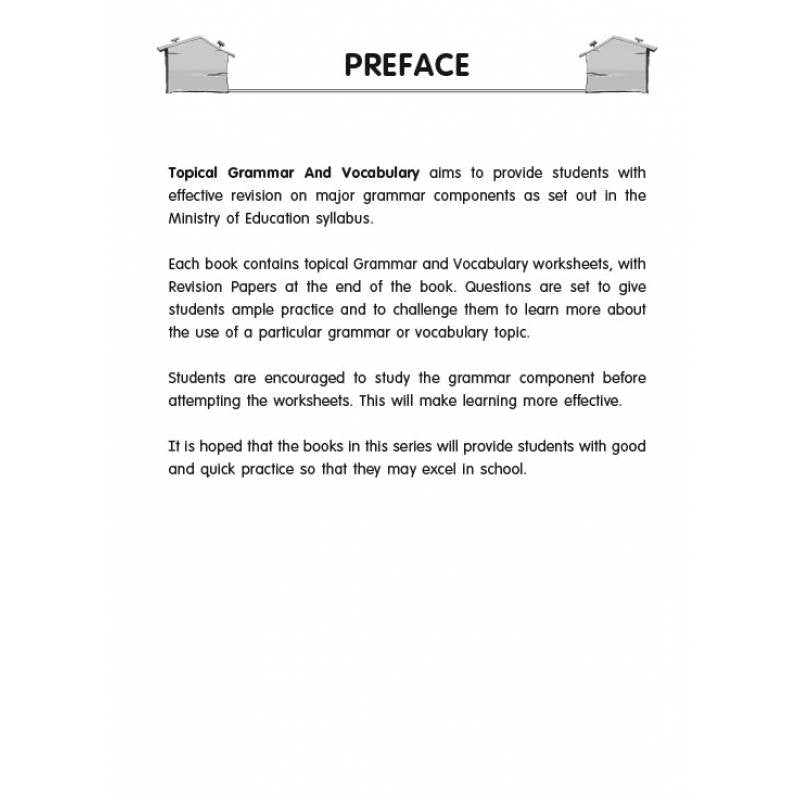 Primary 2 Topical Grammar and Vocabulary