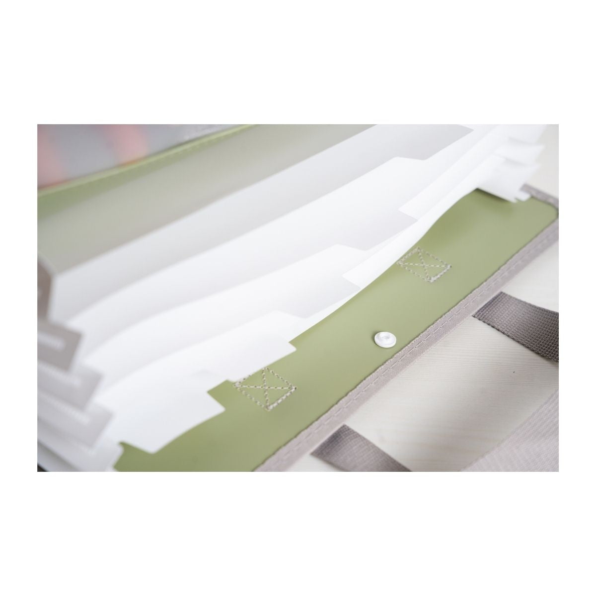 Pop Bazic Expanding File Folder with Handle A4 (7 Pockets) - Green