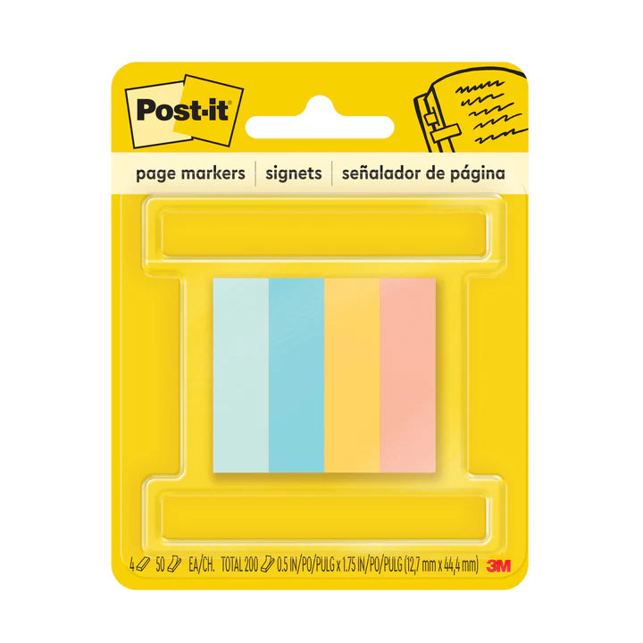 Post-it® 670-4-D Page Marker, 12.7x44.4mm
