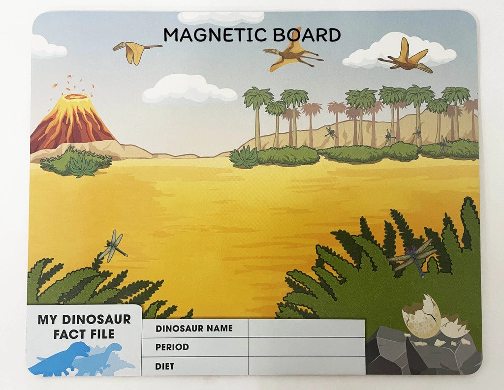 Dinosaurs Factivity Magnetic Folder & Book (With Dino Magnets & Play Board For Kids) – Novelty Book