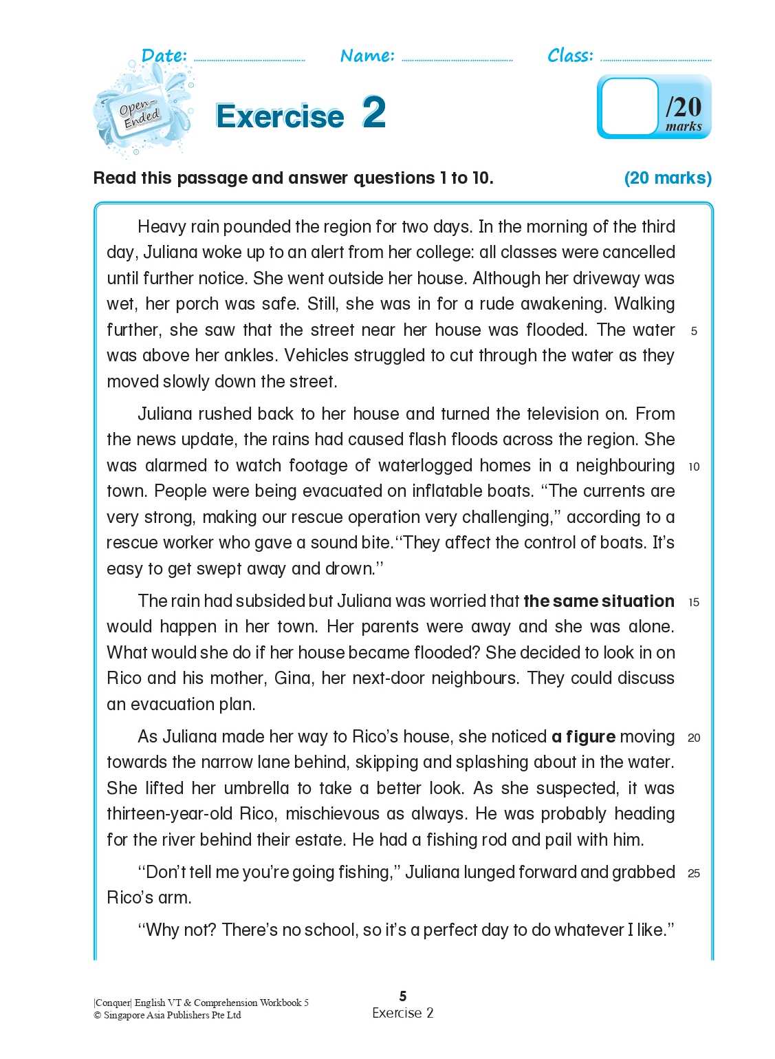 Conquer English Visual Text Comprehension & Comprehension Workbook 5
