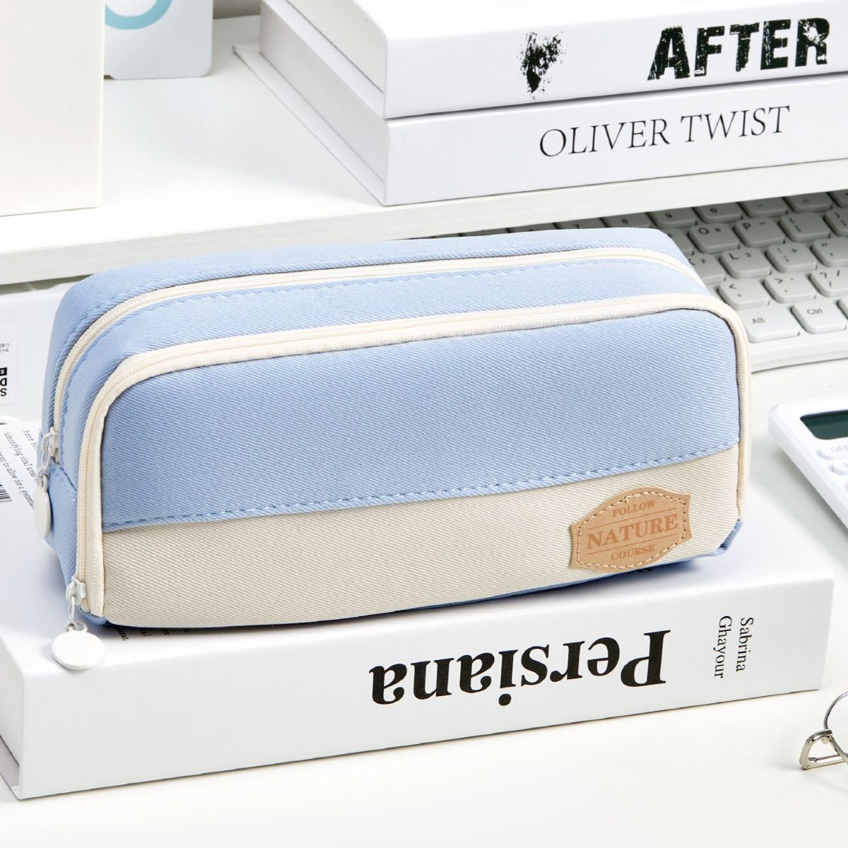 Gzpl Tome Pencil Bag 2 Zip Flap 20.5*9*6