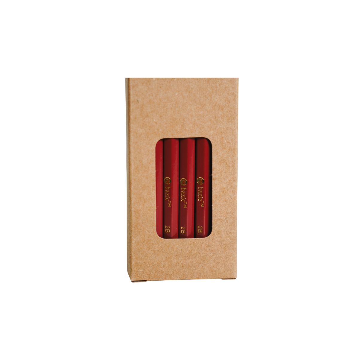 Pop Bazic 2B Pencils 1106 Red (12-Pieces)