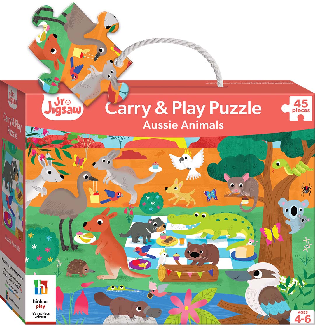 HINKLER JR JIGSAW CARRY AND PLAY PUZZLE AUSSIE ANIMALS