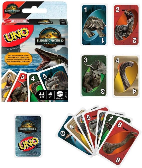 Mattel Uno Jurassic World Rebirth Card Game