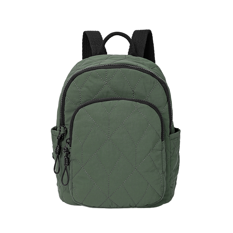 Plain Colour Quilted Nylon Backpack – 4 Assorted Colours