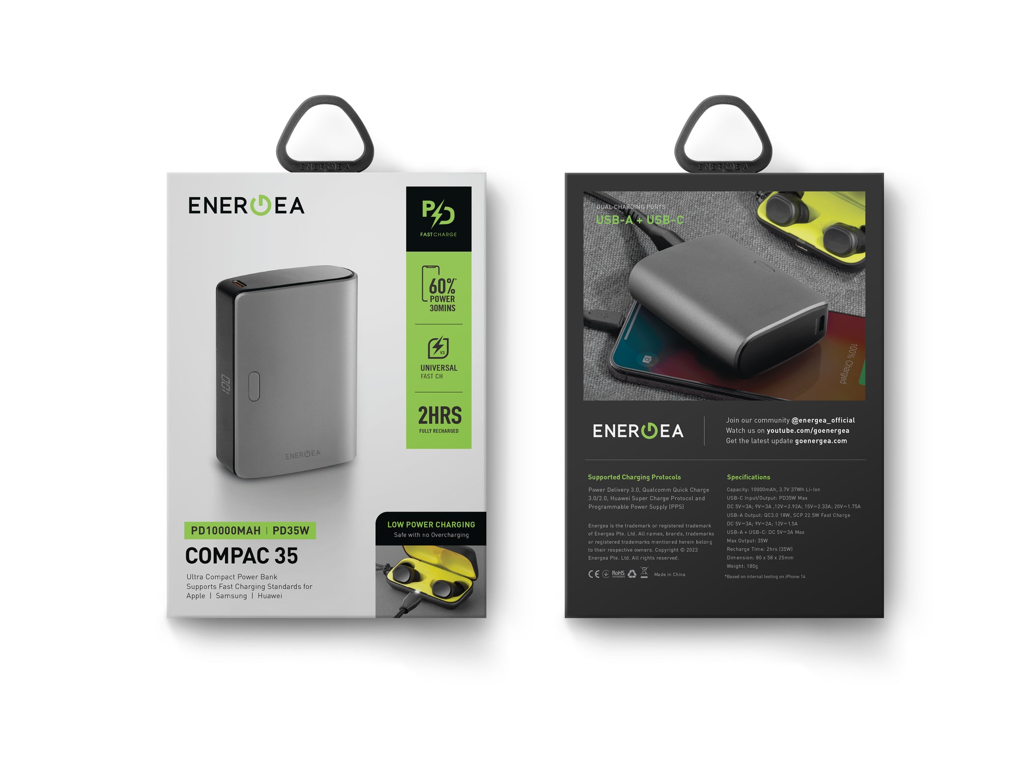 Energea Compac 35 PD35W 10000mAh Power Bank (Gunmetal)