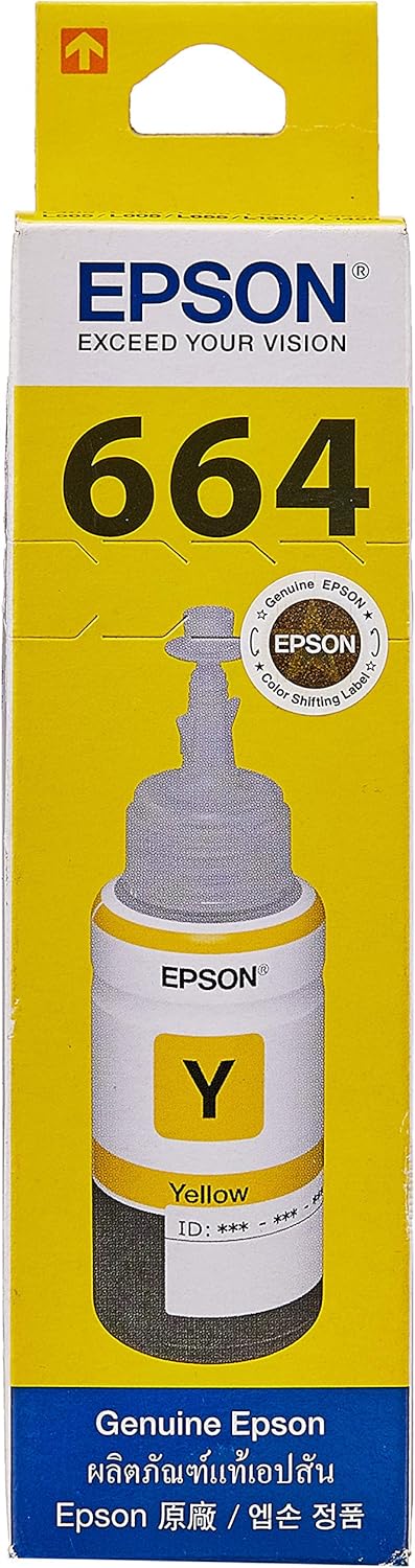 Epson T664 Ink Bottle, Yellow