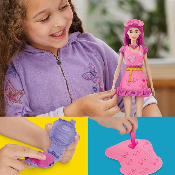 HASBRO PLAYDOH BARBIE HEARTS AND HAIR DOLL SET